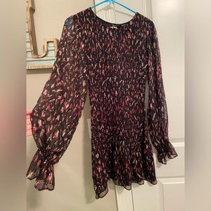 Ruched long sleeve mini dress, looks cute for maternity too!